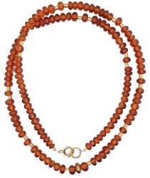  Colier Granat Hesonit Disc - 1, 6 -3 x 4-6 mm - Accesorii Gold Filled