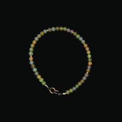  Bratara Opal de Foc Natural Disc Fatetat 2-4 x 5-6 mm - Diametru 54 mm Margele - Accesorii Gold Filled