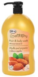 Naturaphy Șampon-gel de duș cu ulei de migdale - Naturaphy Hair & Body Wash With Sweet Almond Oil 1000 ml