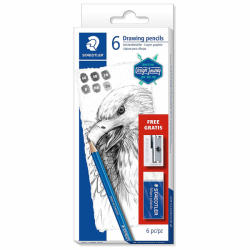 STAEDTLER Set creioane grafit STAEDTLER Mars Lumograph Drawing C6, 6 buc/cutie