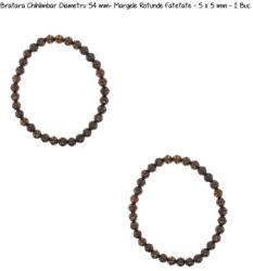  Bratara Chihlimbar Diametru 54 mm - Margele Rotunde Fatetate - 5 x 5 mm - 1 Buc