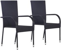 vidaXL Rakásolható polyrattan kültéri szék (44238)