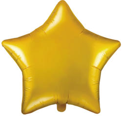 PartyDeco S. r. o Csillag alakú arany fólia lufi, 19"/48cm