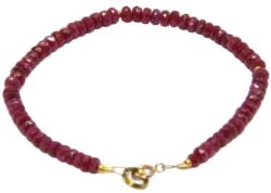  Bratara Rubin Natural Oval 5-9 x 4-7 mm - Diametru 56 mm - Accesorii Argint 925 - Gold Fiiled