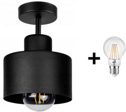 Glimex LAVOR fix mennyezeti lámpa fekete 1x E27 + ajándék LED izzó (GKL0018)