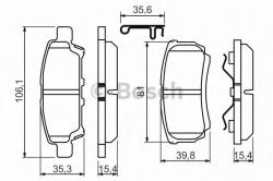 Bosch Set placute frana, frana disc JEEP COMPASS (MK49) (2006 - 2016) BOSCH 0 986 494 502