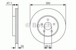 Bosch Disc frana JAGUAR X-TYPE Estate (CF1) (2003 - 2009) BOSCH 0 986 479 S48