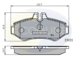 COMLINE Set placute frana, frana disc MERCEDES G-CLASS (W461) (1990 - 2016) COMLINE CBP0914