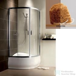 Radaway Premium Plus A 1700 90x90 íves tolóajtós zuhanykabin króm/barna 30401-01-08N (30401-01-08N)