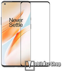 ENKAY Oneplus 8, ENKAY 3D Curved üvegfólia, Full cover, 0, 26mm, 9H, Fekete