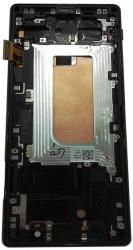 1319-9383 Gyári Sony Xperia 5 fekete LCD kijelző érintővel kerettel előlap (1319-9383)