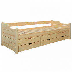 Etsberger 4+1 fiókos fenyő ágykeret 90' + ajándék ágyrács