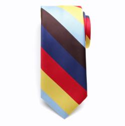 Willsoor Cravată din microfibră cu dungi colorate 3415