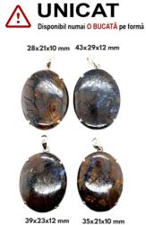 Pandantiv Opal Bolovan cu Argint 925 de Forma Ovala - 44-45 x 29-30 x 7-9 mm - 1 Buc