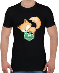 printfashion Róka D20 - Férfi póló - Fekete (2866291)