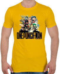 printfashion One Punch Man - Férfi póló - Sárga (2850212)