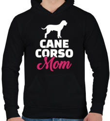 printfashion Cane Corso Mom - Férfi kapucnis pulóver - Fekete (2860522)