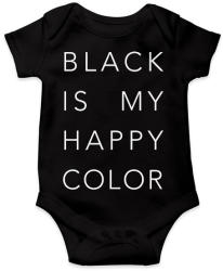 printfashion Black is my happy color - Baba Body - Fekete (2855048)
