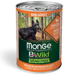 Monge Bwild Mini Adult kutyakonzerv kacsás tökkel és cukkinivel (gabonamentes) 400 g