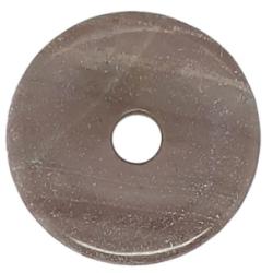  Piatra Pi din Jasp Gri - Amuleta Samanica de Forma Disc - 34-36 x 4-5 x 6-7 mm - (XL) - 1 Buc