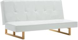 vidaXL Canapea extensibilă, piele ecologică, alb (247027) Canapea