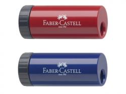 Faber-Castell Ascutitoare Plastic Simpla Cu Container Rosie/Albastra Faber-Castell (FC183301) - officeclass