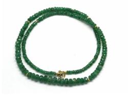  Colier Smarald Disc 0, 8-1, 8 x 2-3 mm - Accesorii Gold Filled - Argint 925