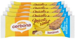 Cerbona Banános müzliszelet Kakaós bevonóval és Édesítőszerrel - Tízórai csomag / 5 x 20 g