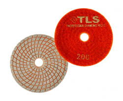 TLS SPIDER10-P200-d100 mm-gyémánt csiszolókorong-polírozó korong-vizes