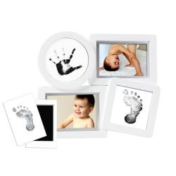 Pearhead - Kit rama foto multipla cu amprente din cerneala pentru manuta si piciorus (PHP63021)