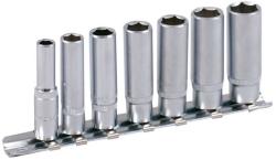 PROJAHN Set de chei tubulare 1/4" PROJAHN, adanc, metric 6-13 mm suport sina 7 buc/set