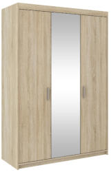 Expedo Dulap dormitor ELLENA 3D + oglindă, 190x133x53, stejar sonoma Garderoba