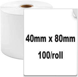 AIMO Etichete termice 40 x 80 mm plastic alb pentru imprimanta AIMO Phomemo M110 M200 M220 100 etichete (AIWP4080-100)