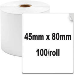 AIMO Etichete termice 45 x 80 mm plastic alb pentru imprimanta AIMO Phomemo M110 M200 M220 100 etichete (AIWP4580-100)
