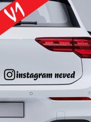 Autós matrica - Matrica egyedi Instagram neves