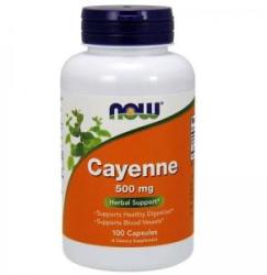 NOW Ardei iute rosu - Cayenne 500 mg. - 100 capsule - ACUM ALIMENTE, NF4625