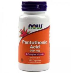 NOW Vitamina B-5 500 mg. - Vitamina B-5 - Acid pantotenic - 100 capsule - ACUM ALIMENTE, NF0486