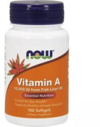 NOW Vitamina A - Vitamina A 10000 UI - 100 drajeuri - ACUM ALIMENTE, NF0330