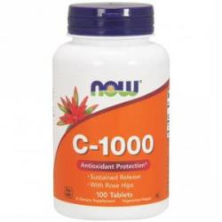 NOW Vitamina C-1000 cu eliberare treptată - Vitamina C-1000 - 100 comprimate - ACUM FOODS, NF0680