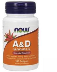NOW Vitamina A și D - Vitamina A și D 10000/400 UI - 100 drajeuri - ACUM ALIMENTE, NF0350