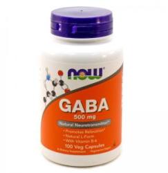 NOW Acid amminobutiric Gamma - GABA 500 mg. cu B6 - 100 capsule - ACUM ALIMENTE, NF0087