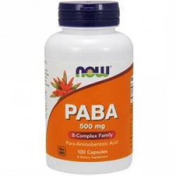NOW Acid paraaminobenzoic 500 mg. - PABA - 100 capsule - ACUM ALIMENTE, NF0485