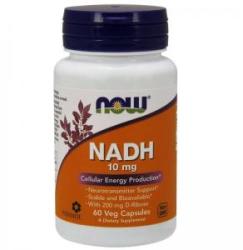 NOW NADH 10 mg. - NADH + 200 mg. Ribose - 60 capsule - ACUM ALIMENTE, NF3103