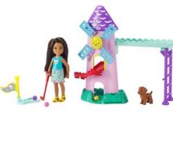 Mattel Set de jocuri Barbie - Chelsea cu mini golf, 1710094 Papusa Barbie