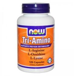 NOW Tri-Amino - Tri-Amino Arginine, ornitină, lizină - 120 capsule - ACUM ALIMENTE, NF0152