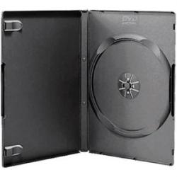 DVD-BOX 14 mm Single negru pentru DVD - într-o cutie de 100 de bucăți