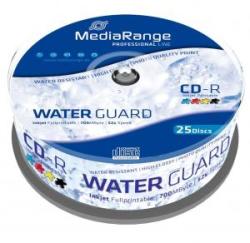 MediaRange CD-R 700MB / 80min 52x Waterguard Photokk Inkjet Fullprintable - 25 buc. în ax