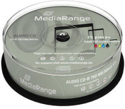 MediaRange CD-R MediaRange Audio Digital (tipărit) 80min. /700mb 40X - 25 buc în fus