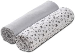 Kidizi Set 2 paturici muselina 120x120 cm Kidizi Grey Stars, 100% bumbac (5949221100180)