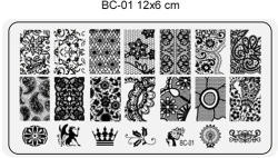  Körömnyomda lemez 6x12 cm méretű -BC01